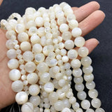 3-12mm Seawater Shell Round Beads Mother-of-pearl DIY Jewelry Making