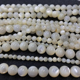 3-12mm Seawater Shell Round Beads Mother-of-pearl DIY Jewelry Making