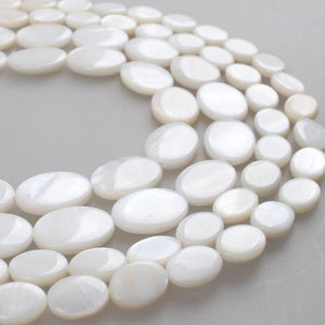 Mother Of Pearl Shell Oval Shape Beads for Jewelry Making
