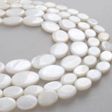 Mother Of Pearl Shell Oval Shape Beads for Jewelry Making