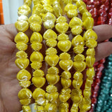 20pcs 10X16mm Small Torch Heart Ceramic Beads DIY Charms for Jewelry Making