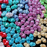 20pcs 10X16mm Small Torch Heart Ceramic Beads DIY Charms for Jewelry Making