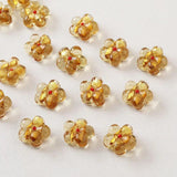 10PCS Glaze Beads Flower Pendant Charms for Jewelry Making DIY Earrings