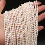 Freshwater Pearl Beads Irregular Rice Pearls for Jewelry Making DIY