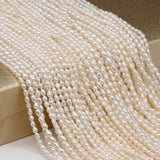 Freshwater Pearl Beads Irregular Rice Pearls for Jewelry Making DIY