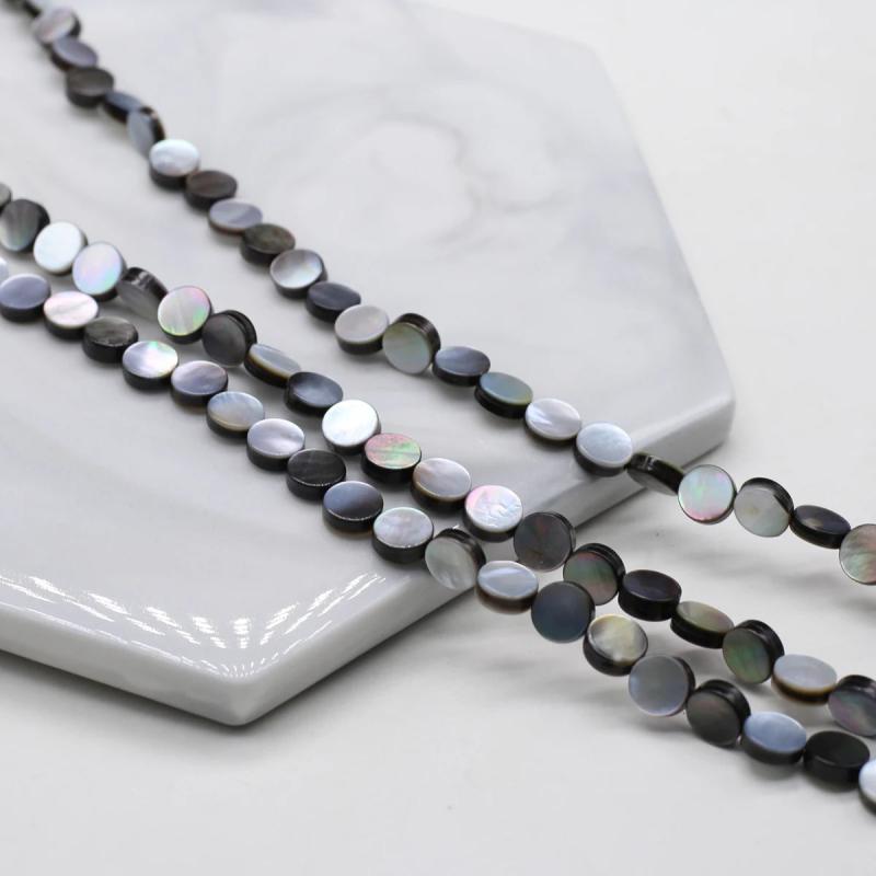 Natural Mother of Pearl Shell Beads Coin Shell Spacer Bead for Jewelry