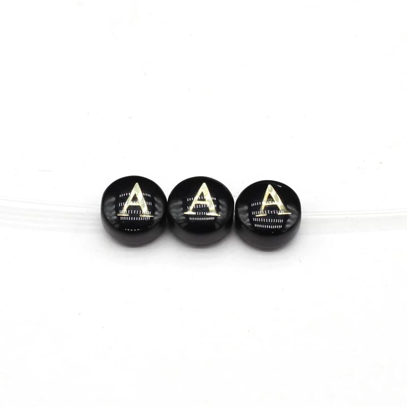 Mother of Pearl Beads Letter A-Z Pendant Alphabet Loose Bead DIY 10Pcs/lot