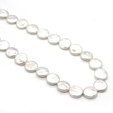 Natural Freshwater Pearl Button Charm DIY Jewelry 16-17mm