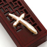 Baroque Middle Hole Cross Shaped Pearl Jewelry DIY
