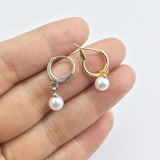 20pcs 6mm Cream Tear Plastic Pearl Beads Charms Pendant DIY Jewelry