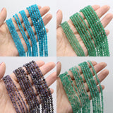 Multicolor Agate Apatite Faceted Loose Beads for DIY Necklace Bracelet 2-4MM
