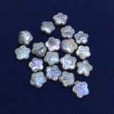 Freshwater Baroque Pearl Beads with Plum Flower Charm