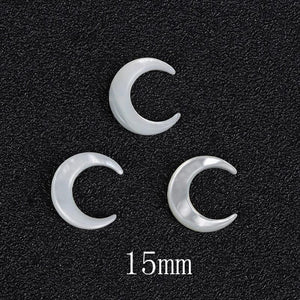 Mother of Pearl Moon Beads for Jewelry Making DIY