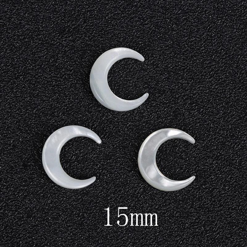 Mother of Pearl Moon Beads for Jewelry Making DIY