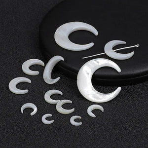 Mother of Pearl Moon Beads for Jewelry Making DIY