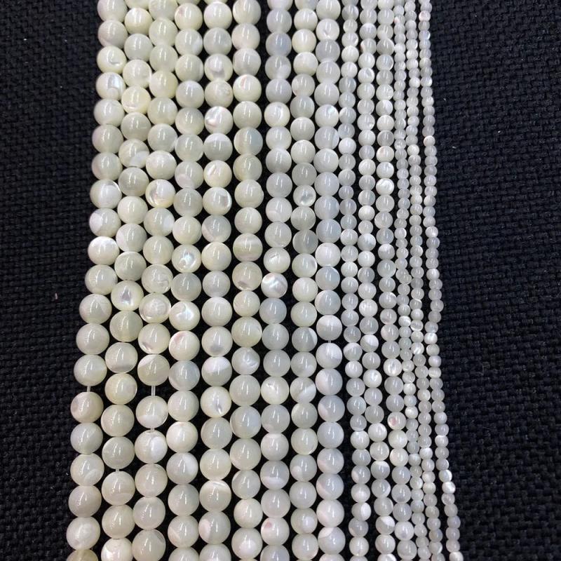 Natural Sea Scallop Bead Charm Mother-of-Pearl Jewelry Making DIY