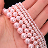 Glass Beads Pearls Round Loose Spacer Beads for Jewelry Making DIY