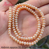 Natural Cultured Pearl Rondelle Beads 4x6mm