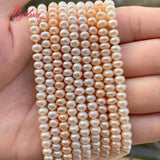 Natural Cultured Pearl Rondelle Beads 4x6mm