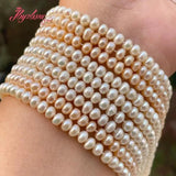Natural Cultured Pearl Rondelle Beads 4x6mm