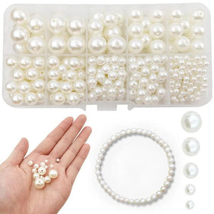 440pcs Mix ABS Beads Pearls Spacer Beads for Jewelry Making Findings