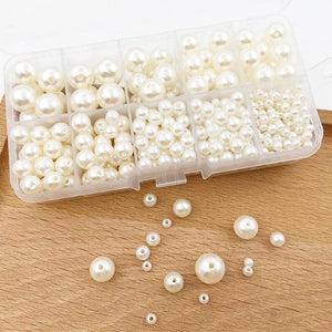 440pcs Mix ABS Beads Pearls Spacer Beads for Jewelry Making Findings
