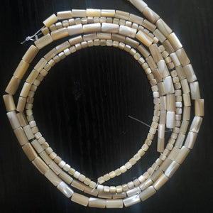 Yellow Natural Shell Tube Bead Mother of Pearl Spacer Beads