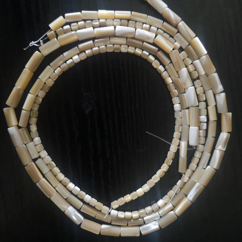 Yellow Natural Shell Tube Bead Mother of Pearl Spacer Beads