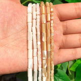 Yellow Natural Shell Tube Bead Mother of Pearl Spacer Beads