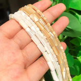 Yellow Natural Shell Tube Bead Mother of Pearl Spacer Beads