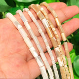 Yellow Natural Shell Tube Bead Mother of Pearl Spacer Beads