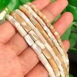 Yellow Natural Shell Tube Bead Mother of Pearl Spacer Beads