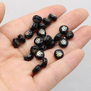 10PC Natural Shell Lucky Butterfly Beads Charms Moon Star Loose Bead