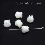 Shell Rose Flower Charms Mother of Pearl Pendants for DIY Jewelry Making