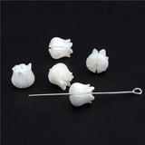 Shell Rose Flower Charms Mother of Pearl Pendants for DIY Jewelry Making