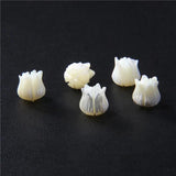 Shell Rose Flower Charms Mother of Pearl Pendants for DIY Jewelry Making