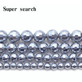 Natural Gray Shell Pearl Round Spacer Beads 15''