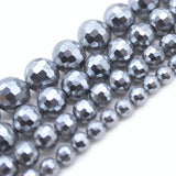 Natural Gray Shell Pearl Round Spacer Beads 15''