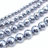 Natural Gray Shell Pearl Round Spacer Beads 15''