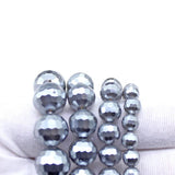 Natural Gray Shell Pearl Round Spacer Beads 15''