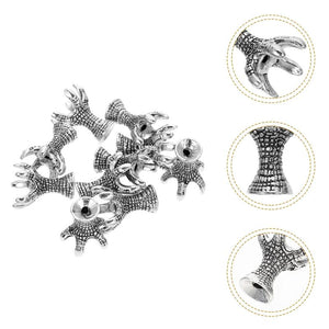 Dragon Claw Pearl Holder Necklace Titanium Steel Bead Caps DIY Crafts