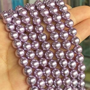 Purple Shell Pearl Beads Loose Spacer Beads Jewelry Making 6/8/10/12MM