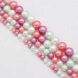 Natural Pink Shell Beads 6mm/8mm/10mm/12mm For DIY Jewelry Making