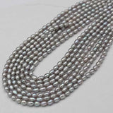 Gray Freshwater Pearl Beads Necklace 5-6mm Choker Chain for Women