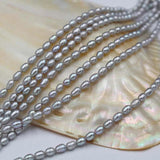 Gray Freshwater Pearl Beads Necklace 5-6mm Choker Chain for Women