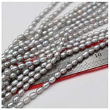 Gray Freshwater Pearl Beads Necklace 5-6mm Choker Chain for Women