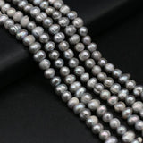 6-7mm Freshwater Pearl Bead Round Loose DIY Jewelry Necklace