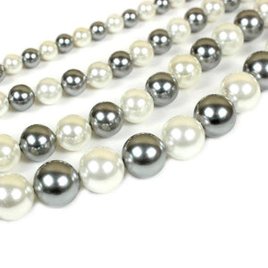 Grey Pearl Shell DIY Pendant Necklace Jewelry with 6-12mm Natural Pearls