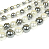 Grey Pearl Shell DIY Pendant Necklace Jewelry with 6-12mm Natural Pearls