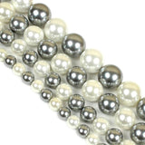 Grey Pearl Shell DIY Pendant Necklace Jewelry with 6-12mm Natural Pearls